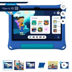 onn. 10.1" Kids Tablet, 32GB, (2024 Model) - Blue